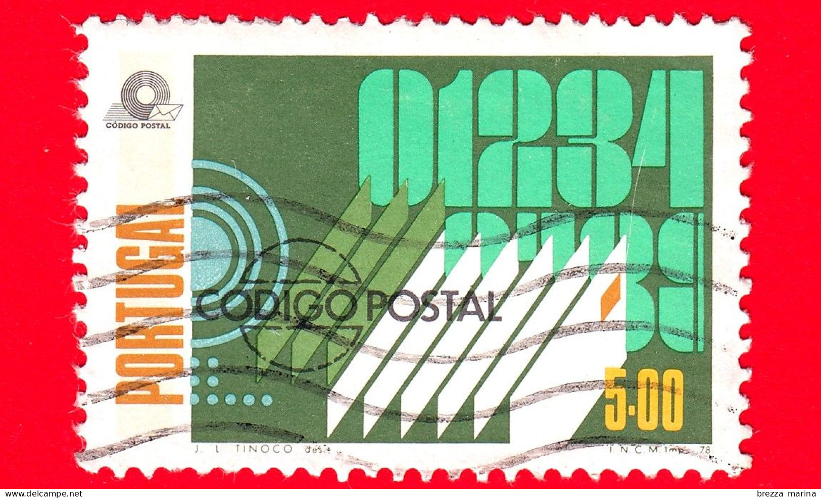 PORTOGALLO - Usato - 1978 - Introduzione Del Codice Postale - Buste - 5 - Oblitérés