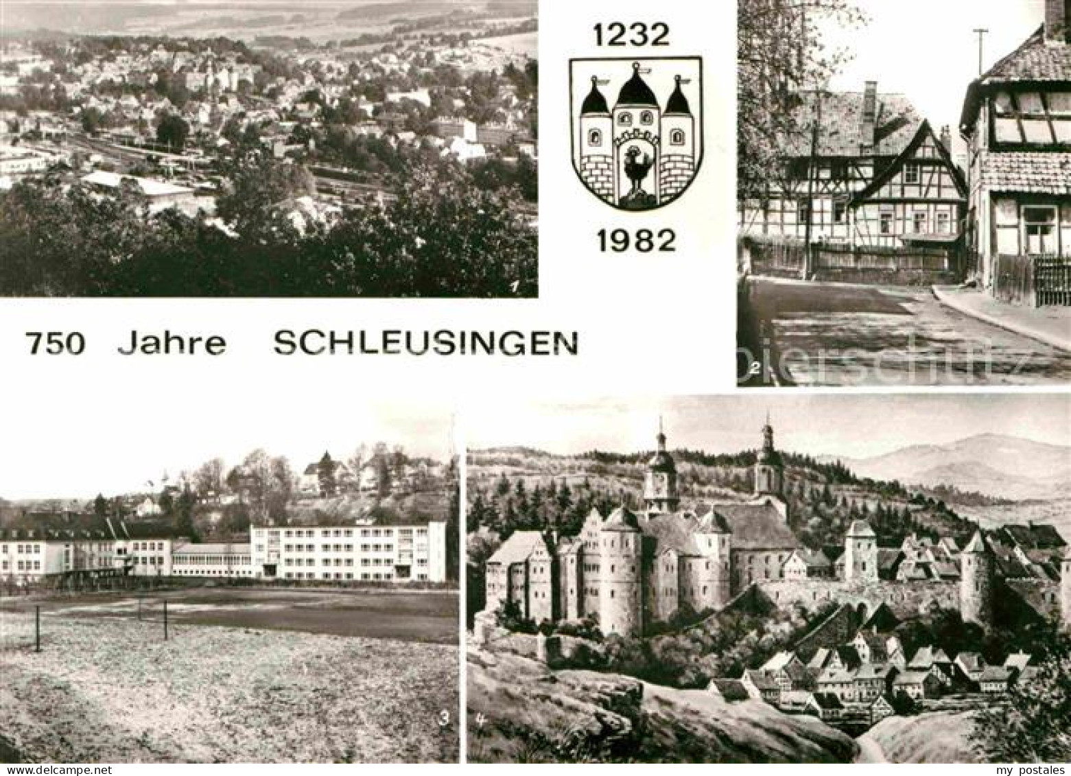 72640337 Schleusingen Teilansicht Muenzgasse Gerhard Hauptmann Schule Schloss Al - Schleusingen