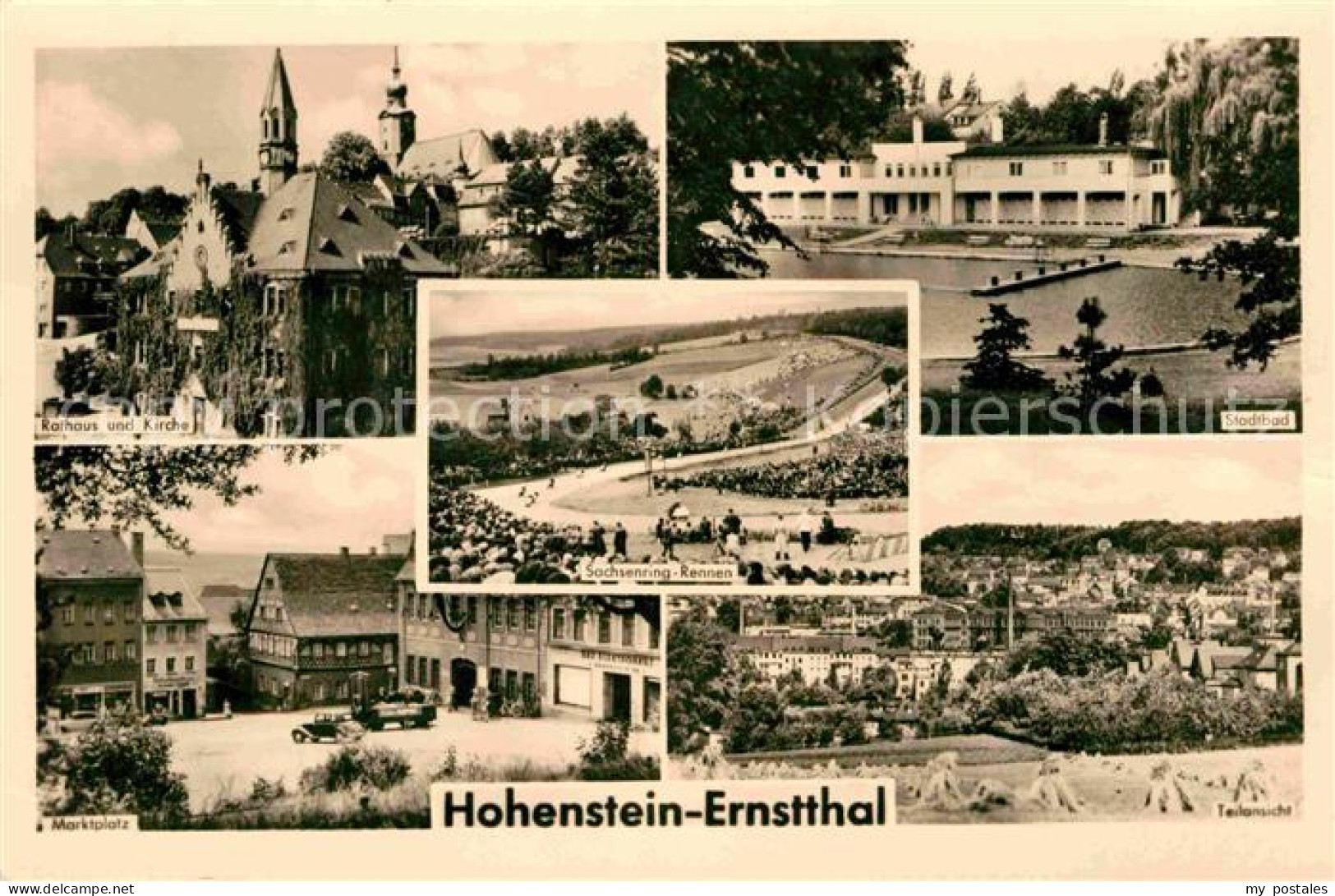 72640319 Hohenstein-Ernstthal Rathaus Kirche Sachsenring Rennen Stadtbad Marktpl - Hohenstein-Ernstthal