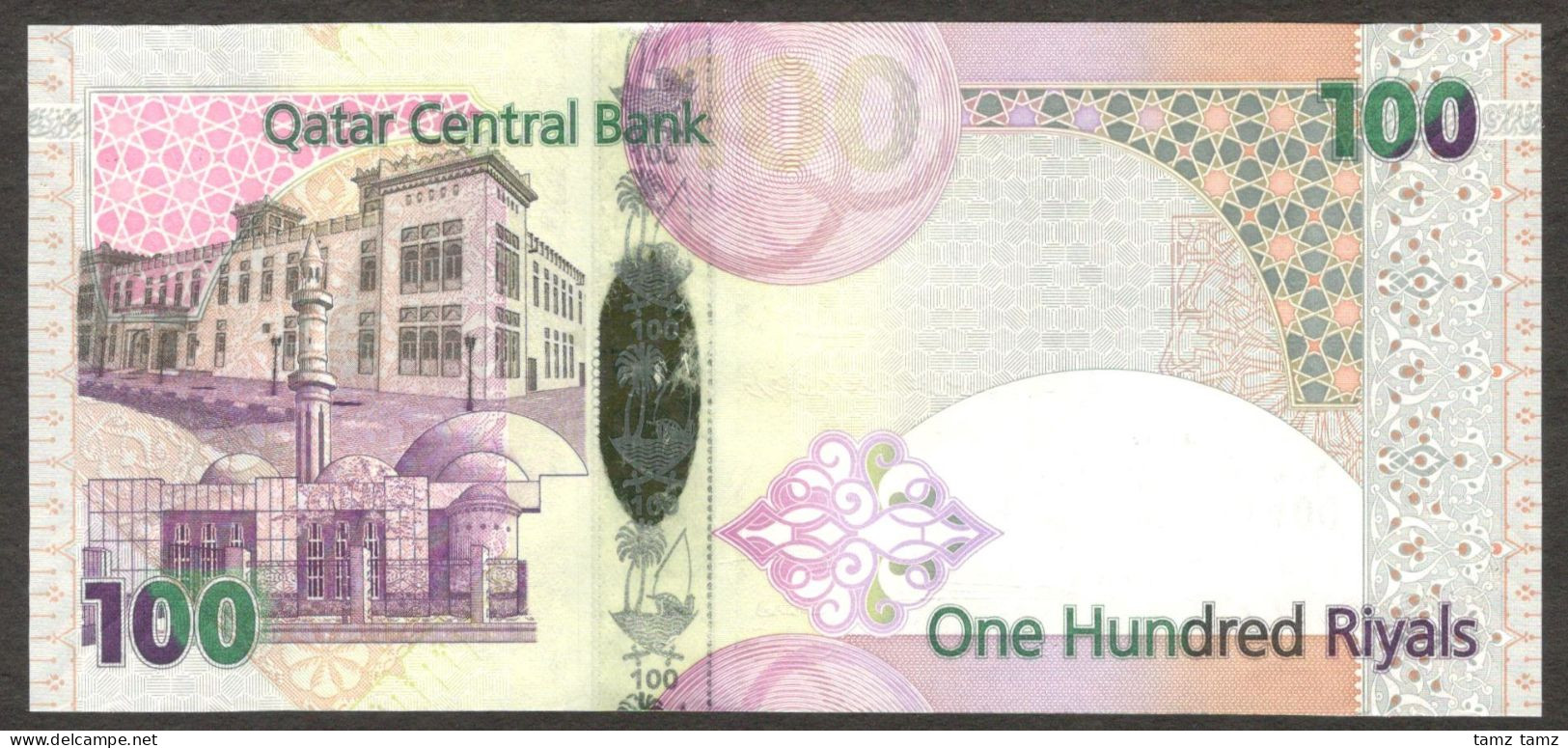 Qatar 100 Riyals Hybrid P-26 2007 UNC Colorful - Qatar