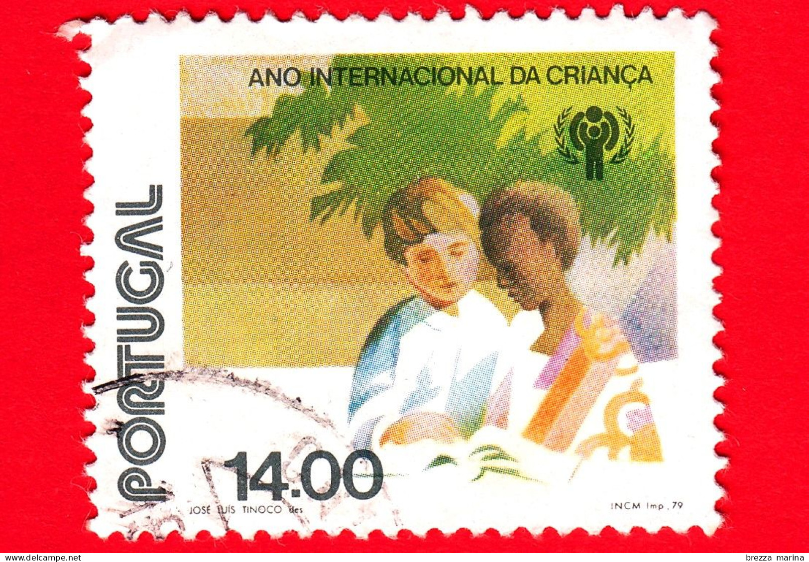 PORTOGALLO - Usato - 1979 - Anno Internazionale Dei Bambini - Ragazzo Bianco E Ragazzo Nero - 14.00 - Used Stamps