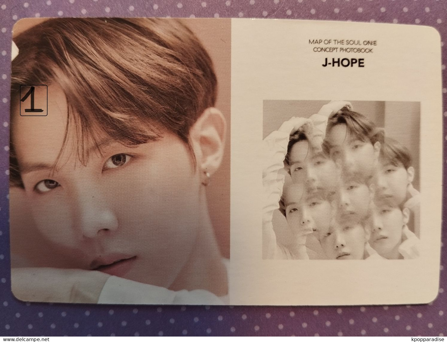 Photocard BTS  Map Of The Soul One  J HOPE - Objets Dérivés