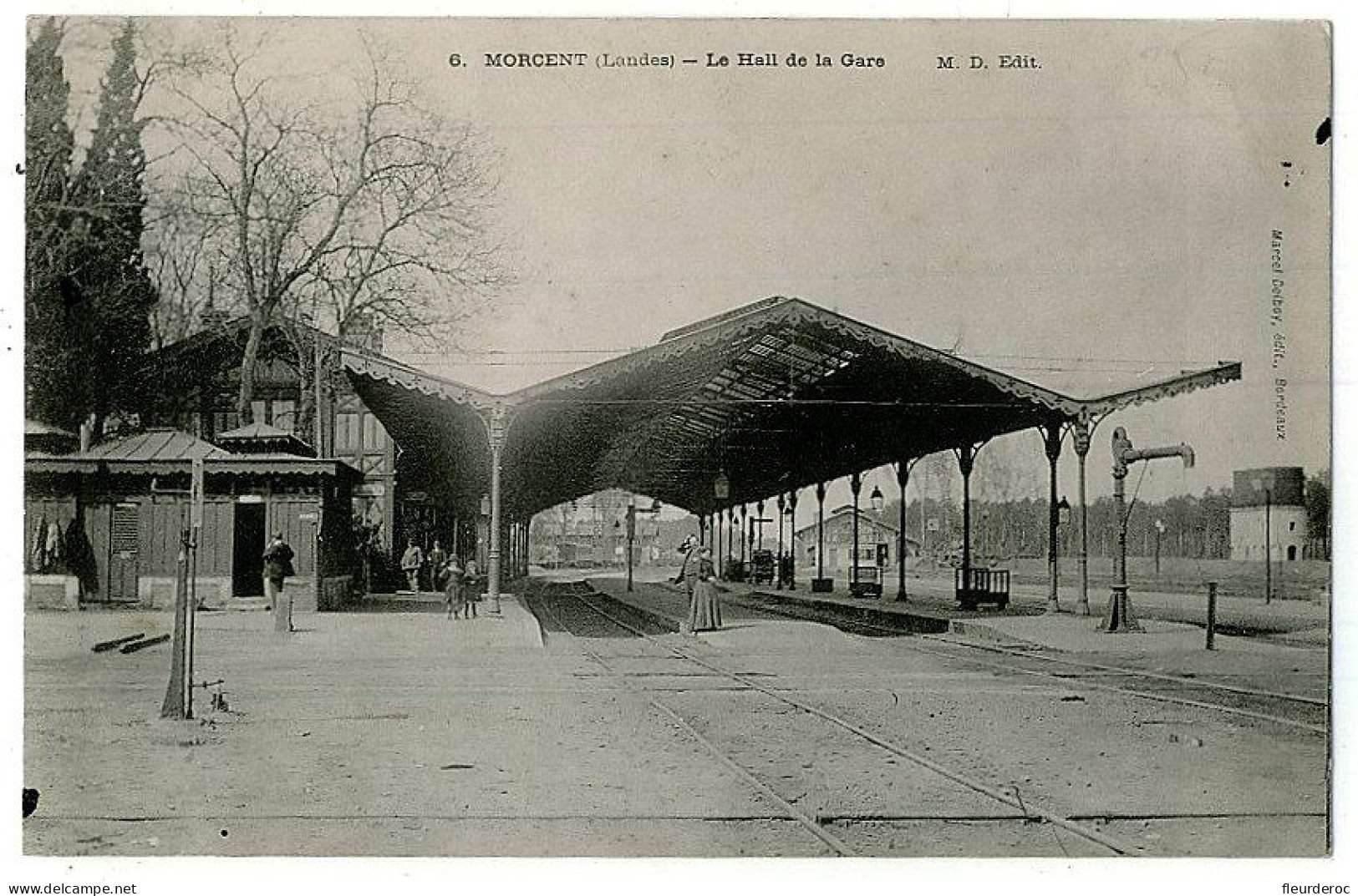 40 - DT51050CPA - MORCENX (MORCENT) - Le Hall De La Gare - CARTE PIONNIERE - Parfait état - LANDES - Morcenx