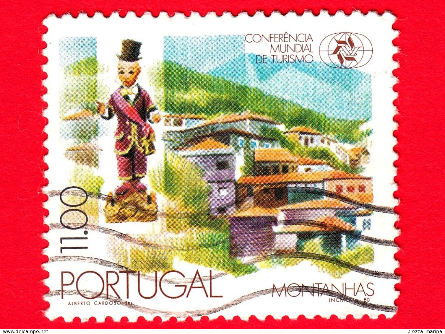 PORTOGALLO - Usato - 1980 - Conferenza Mondiale Sul Turismo - Villaggio, Cattedrale Di Mirando Do Douro - 11.00 - Gebruikt