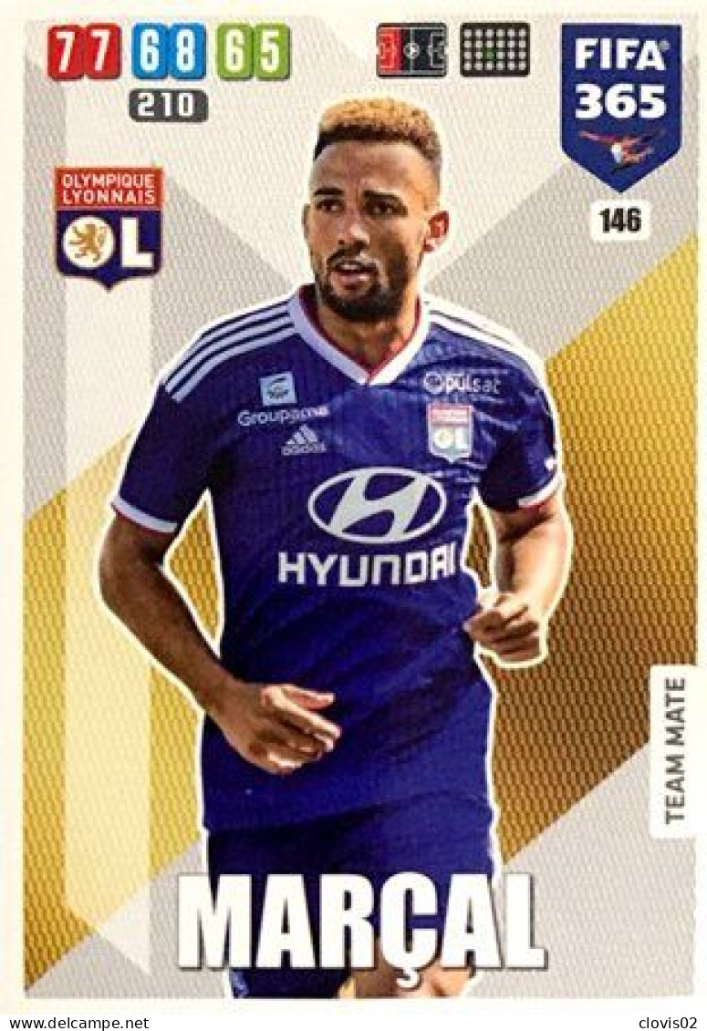146 Marçal - Olympique Lyonnais - Carte Panini FIFA 365 2020 Adrenalyn XL Trading Cards - Trading Cards
