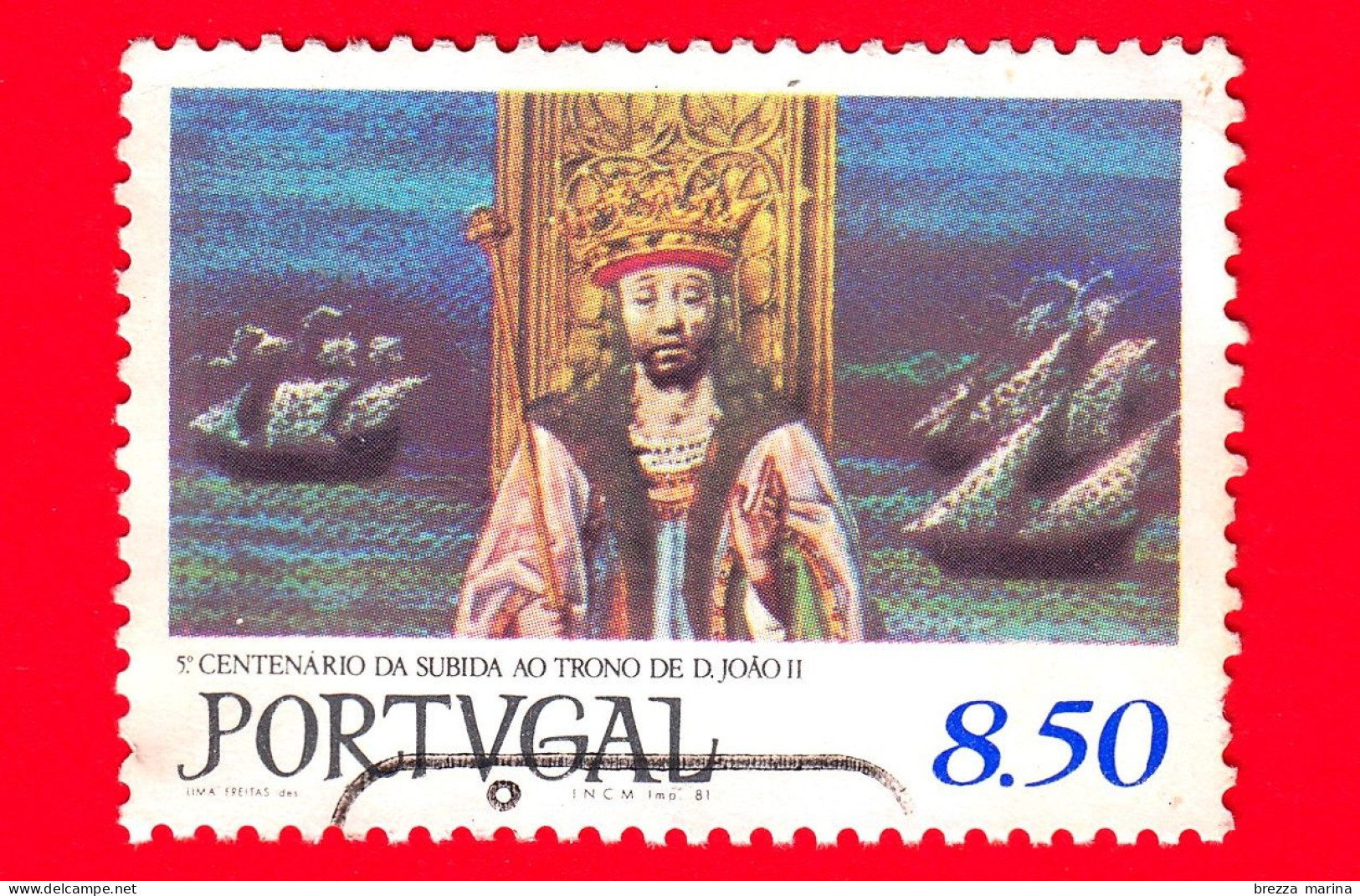 PORTOGALLO - Usato - 1981 - 5° Centenario Della Salita Al Trono Di Giovanni II - 8.50 - Oblitérés