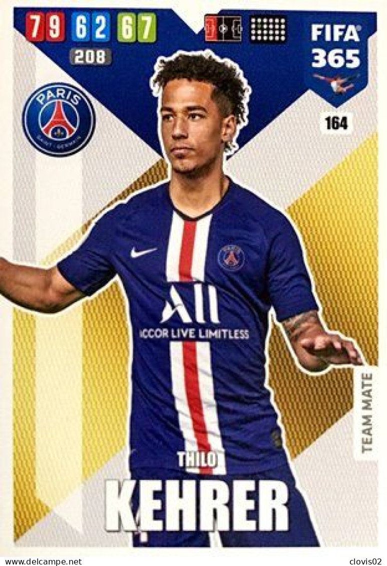 164 Thilo Kehrer - Paris Saint-Germain - Carte Panini FIFA 365 2020 Adrenalyn XL Trading Cards - Trading Cards