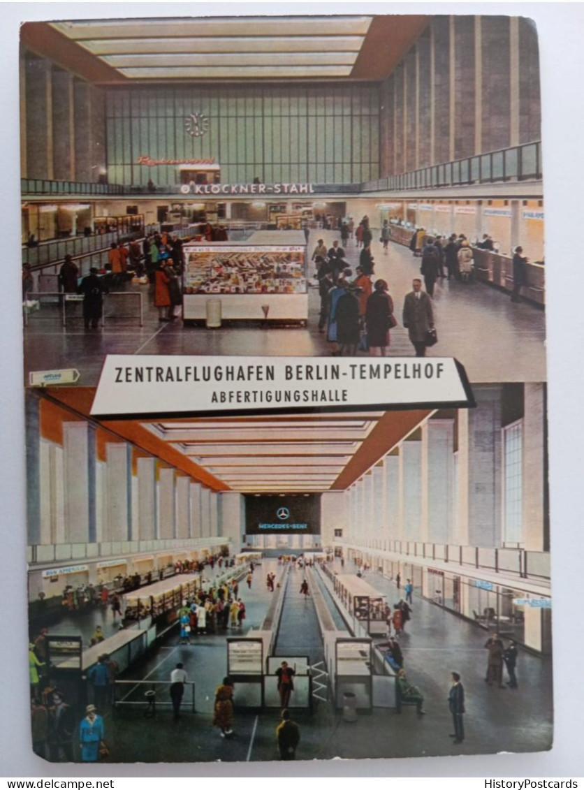 Zentralflughafen Berlin-Tempelhof, Abfertigungshalle,1970 - Tempelhof
