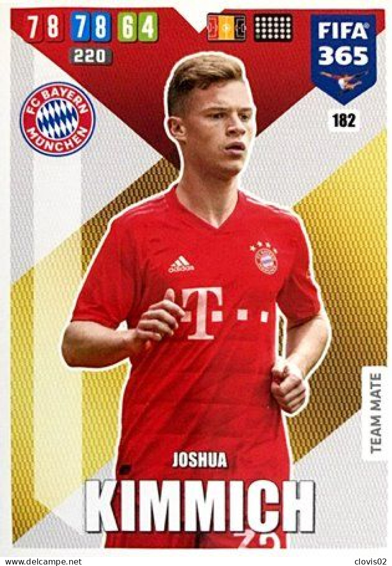 182 Joshua Kimmich - FC Bayern München - Carte Panini FIFA 365 2020 Adrenalyn XL Trading Cards - Trading Cards