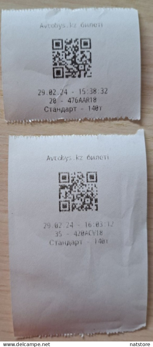 2024..KAZAKHSTAN.. BUS TICKETS..SEMEY REGION ..AVTOBYS.KZ - Biglietti D'ingresso