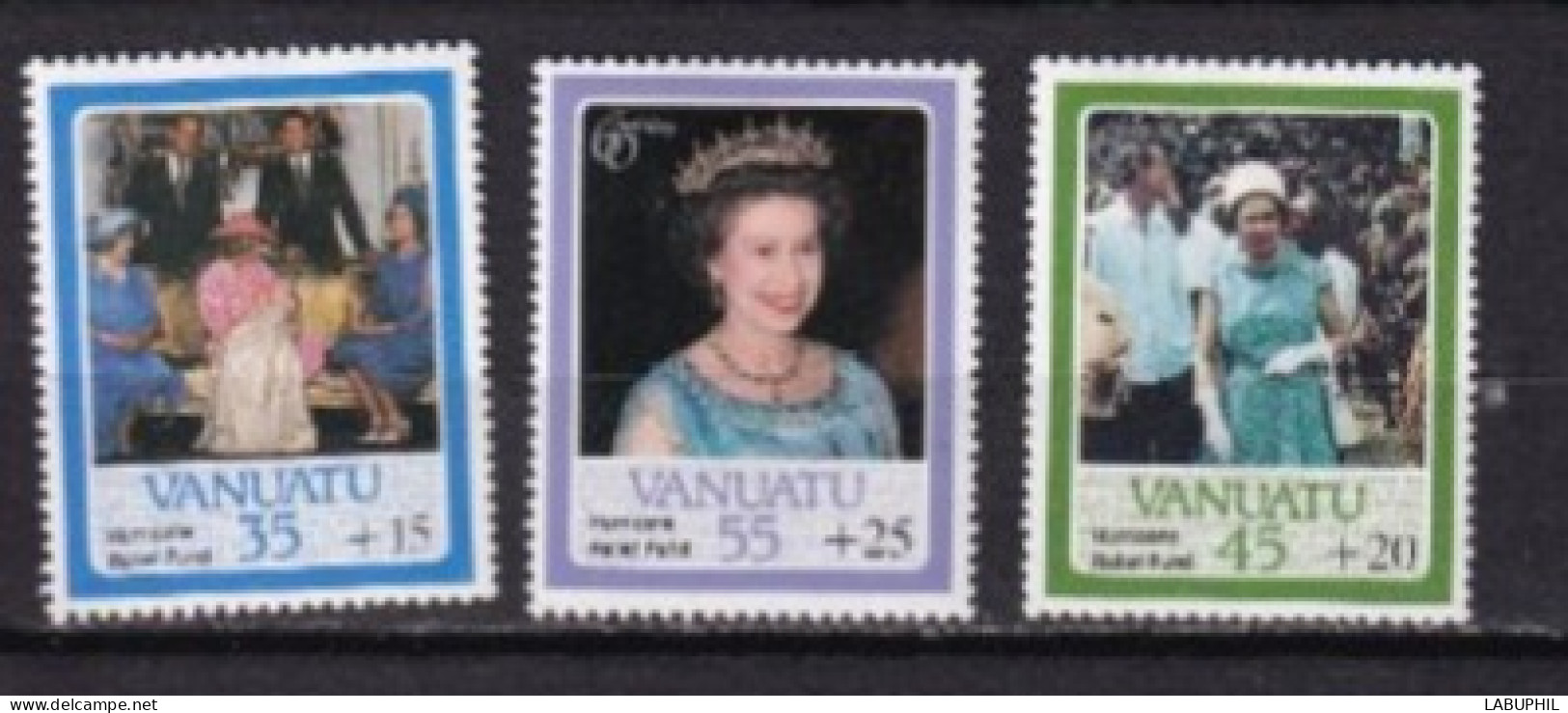 VANUATU Oblitérés Used 1987 Mlh Surcgarges - Vanuatu (1980-...)