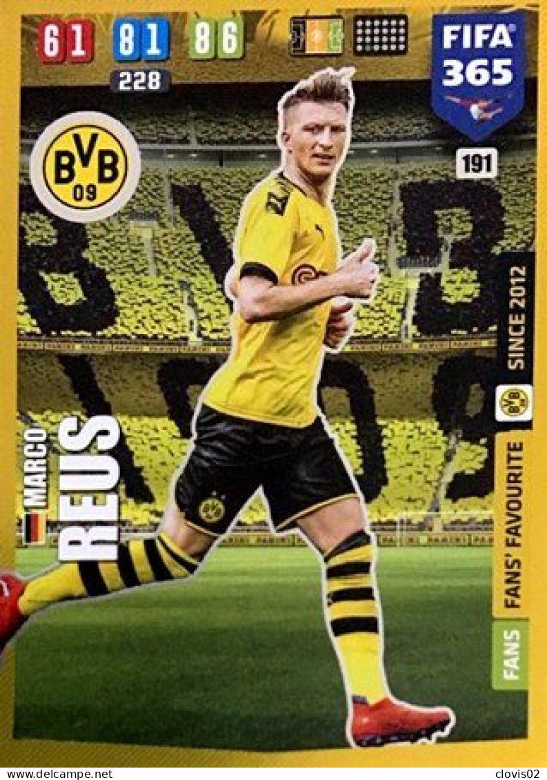 191 Marco Reus - Borussia Dortmund - Carte Panini FIFA 365 2020 Adrenalyn XL Trading Cards - Trading Cards