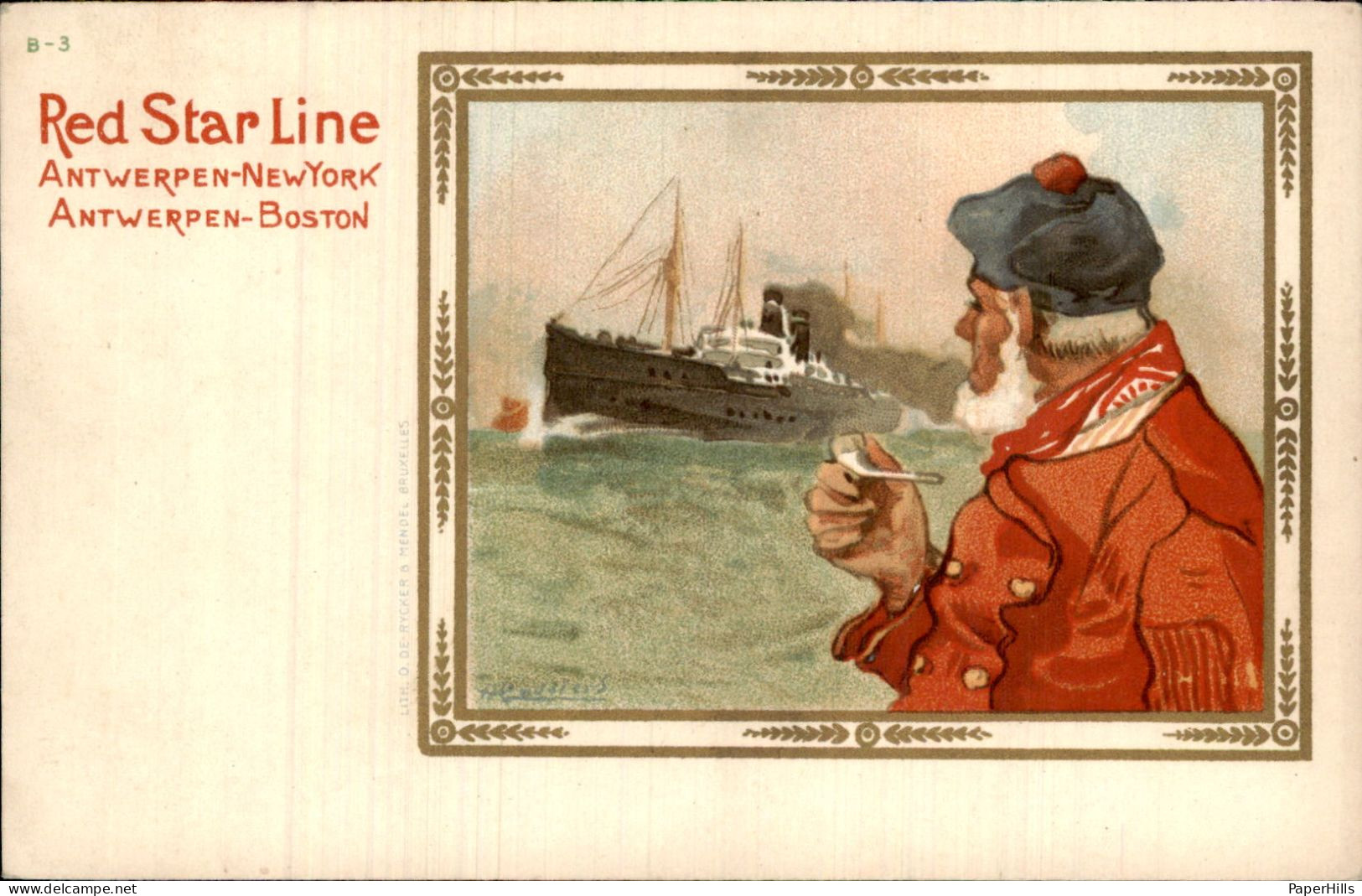 Reclame - Handel - Red Star Line - Other & Unclassified