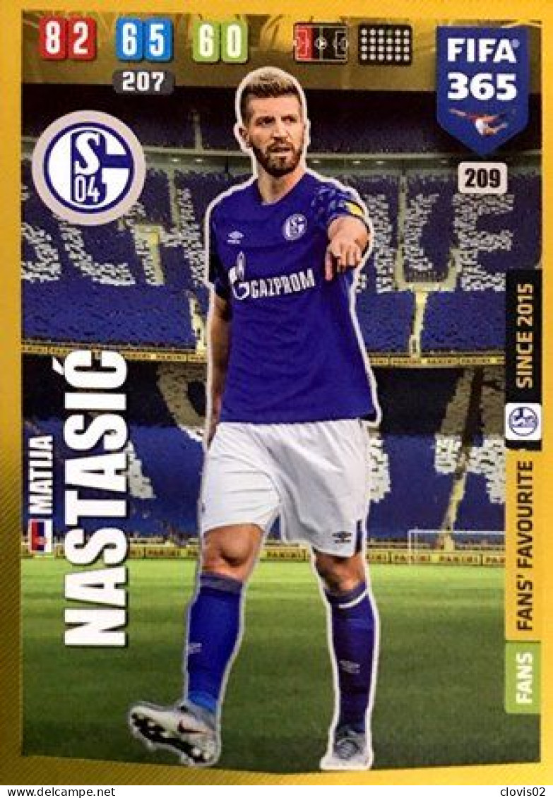 209 Matija Nastasić - FC Schalke 04 - Carte Panini FIFA 365 2020 Adrenalyn XL Trading Cards - Trading Cards