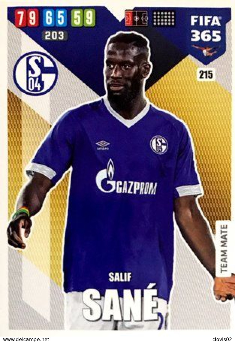 215 Salif Sané - FC Schalke 04 - Carte Panini FIFA 365 2020 Adrenalyn XL Trading Cards - Trading Cards