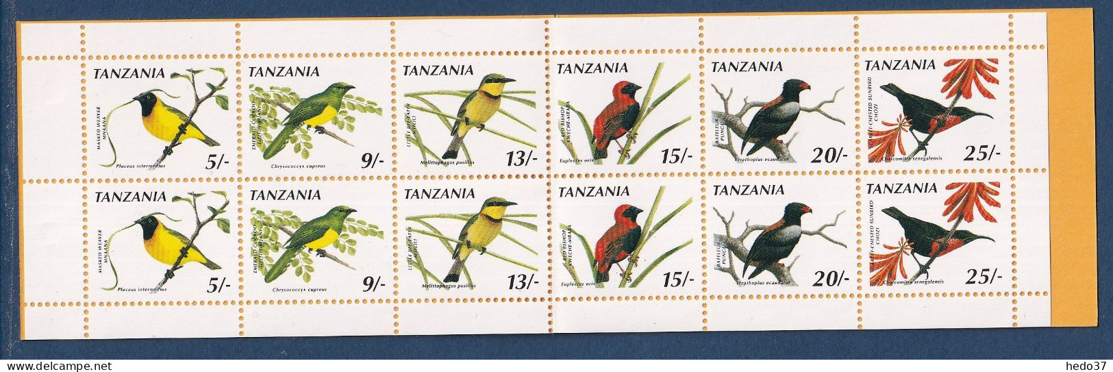 Tanzanie N°599/604 - Carnet - Oiseaux - Neuf ** Sans Charnière - TB - Tanzania (1964-...)