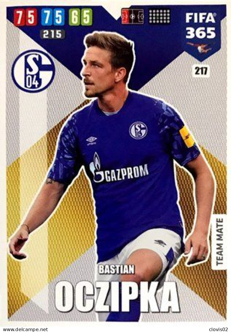 217 Bastian Oczipka - FC Schalke 04 - Carte Panini FIFA 365 2020 Adrenalyn XL Trading Cards - Trading Cards