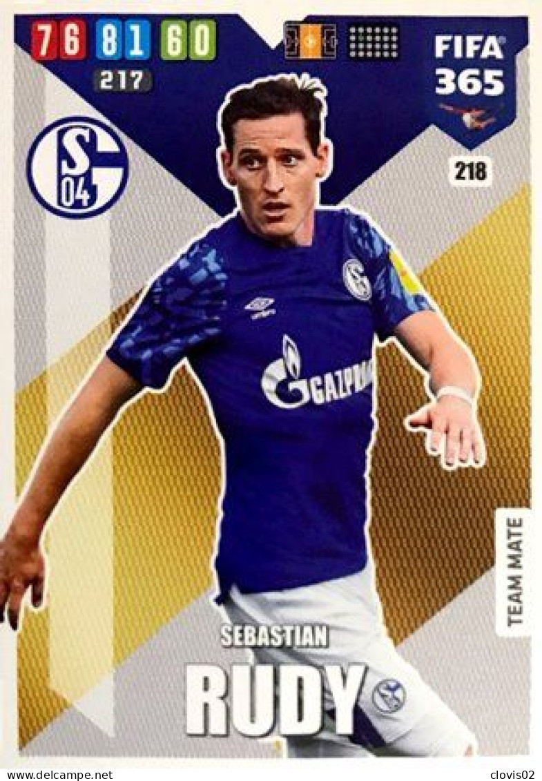 218 Sebastian Rudy - FC Schalke 04 - Carte Panini FIFA 365 2020 Adrenalyn XL Trading Cards - Trading Cards