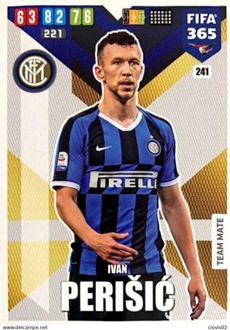 241 Ivan Perišić - FC Internazionale Milano - Carte Panini FIFA 365 2020 Adrenalyn XL Trading Cards - Trading Cards