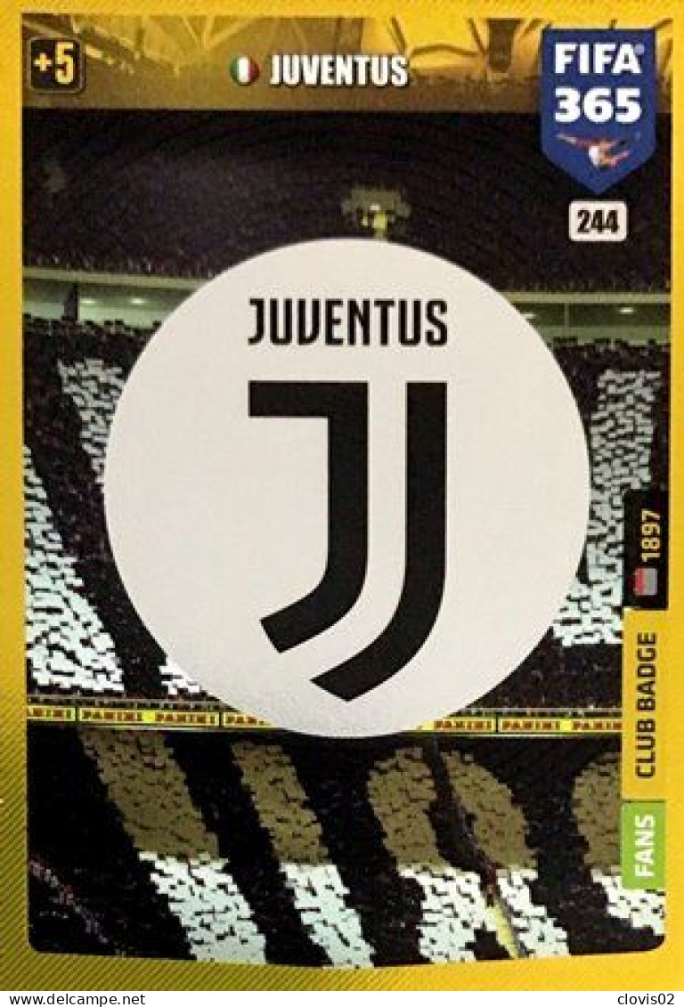 244 Club Badge - Juventus - Carte Panini FIFA 365 2020 Adrenalyn XL Trading Cards - Trading Cards