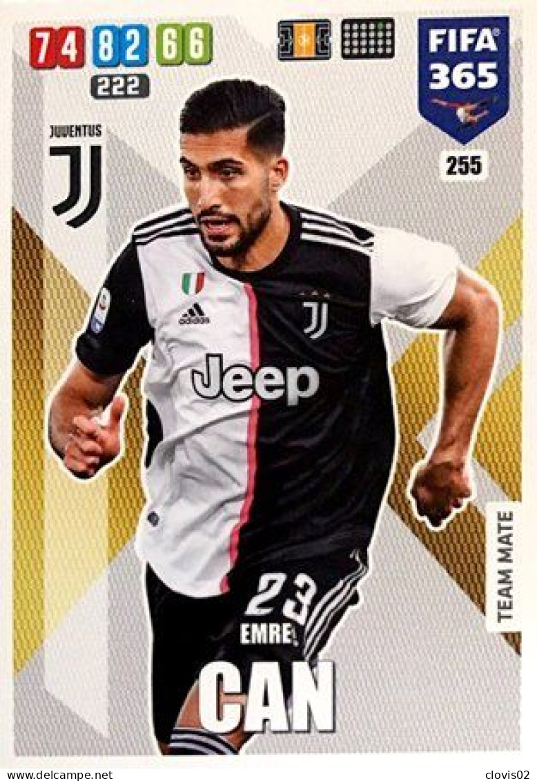 255 Emre Can - Juventus - Carte Panini FIFA 365 2020 Adrenalyn XL Trading Cards - Trading Cards