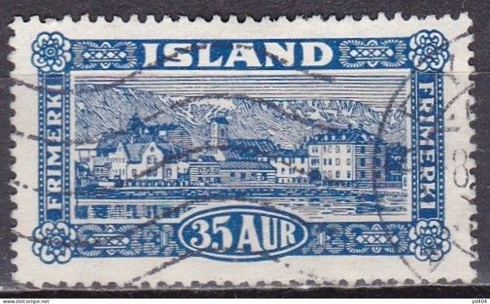 IS018D – ISLANDE – ICELAND – 1925 – LANDSCAPE – SG # 154 USED 10 € - Usados