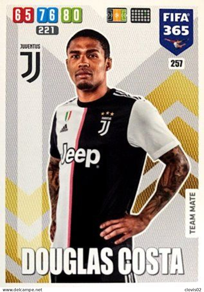 257 Douglas Costa - Juventus - Carte Panini FIFA 365 2020 Adrenalyn XL Trading Cards - Trading Cards