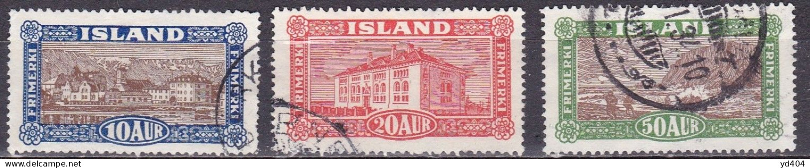 IS018F – ISLANDE – ICELAND – 1925 – PICTORIAL SET – SG # 152-155 USED 4,50 € - Usati