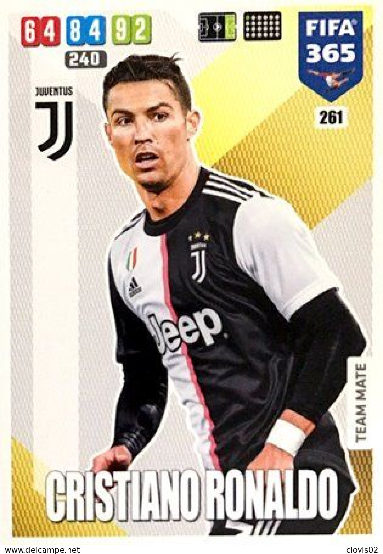 261 Cristiano Ronaldo - Juventus - Carte Panini FIFA 365 2020 Adrenalyn XL Trading Cards - Trading Cards