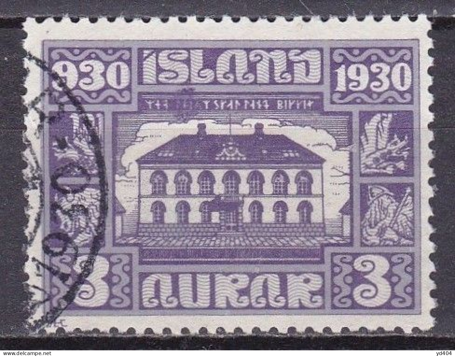 IS020A – ISLANDE – ICELAND – 1930 – MILLENARY OF THE ALTHING – SG # 158 USED 9,50 € - Oblitérés