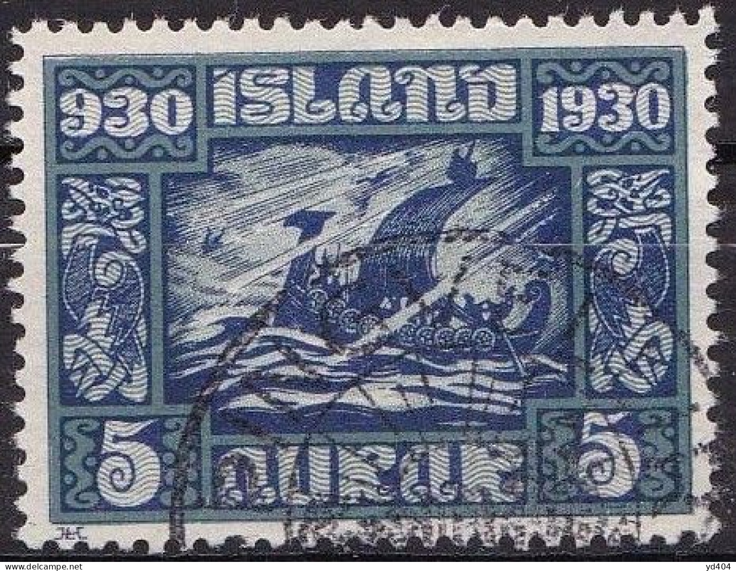 IS020B – ISLANDE – ICELAND – 1930 – MILLENARY OF THE ALTHING – SG # 159 USED 9,50 € - Gebraucht