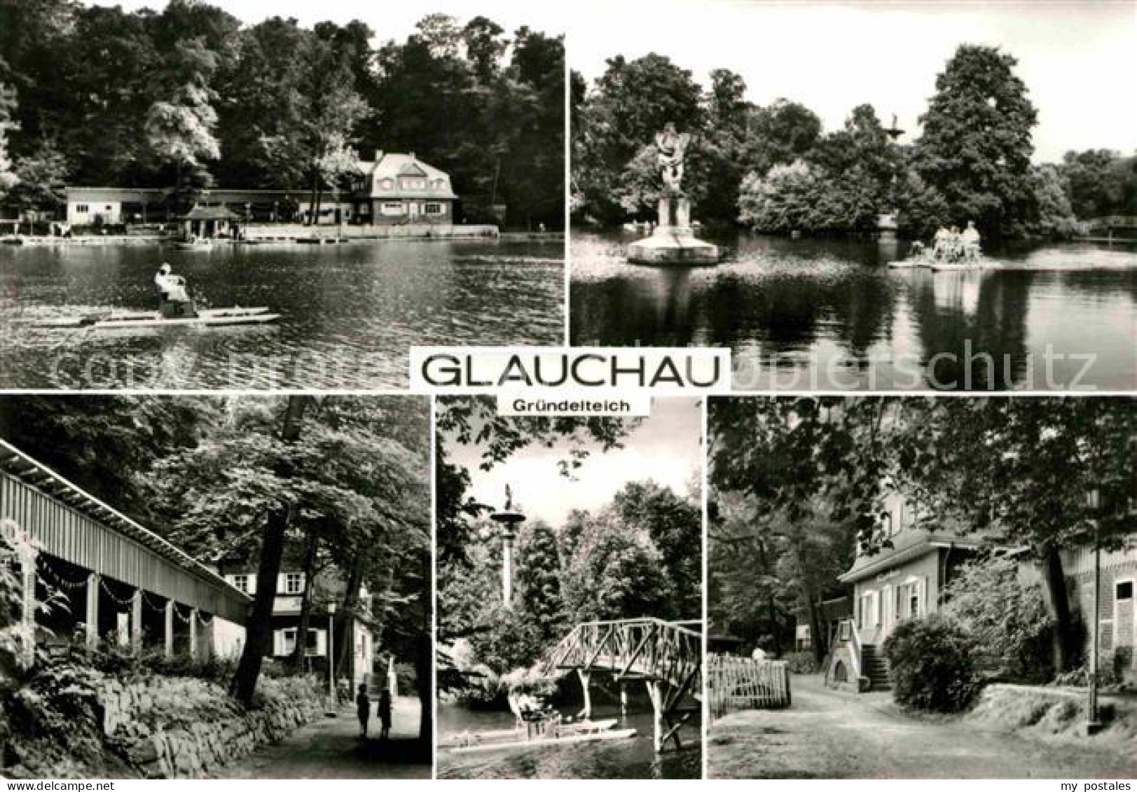 72633810 Glauchau Gruendelteich Tretboot Gaststaette Bruecke Glauchau - Glauchau