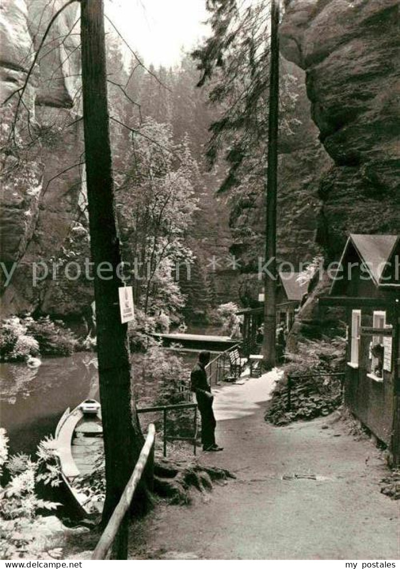 72633800 Hinterhermsdorf Obere Schleuse Kiosk Felsen Sebnitz - Sebnitz