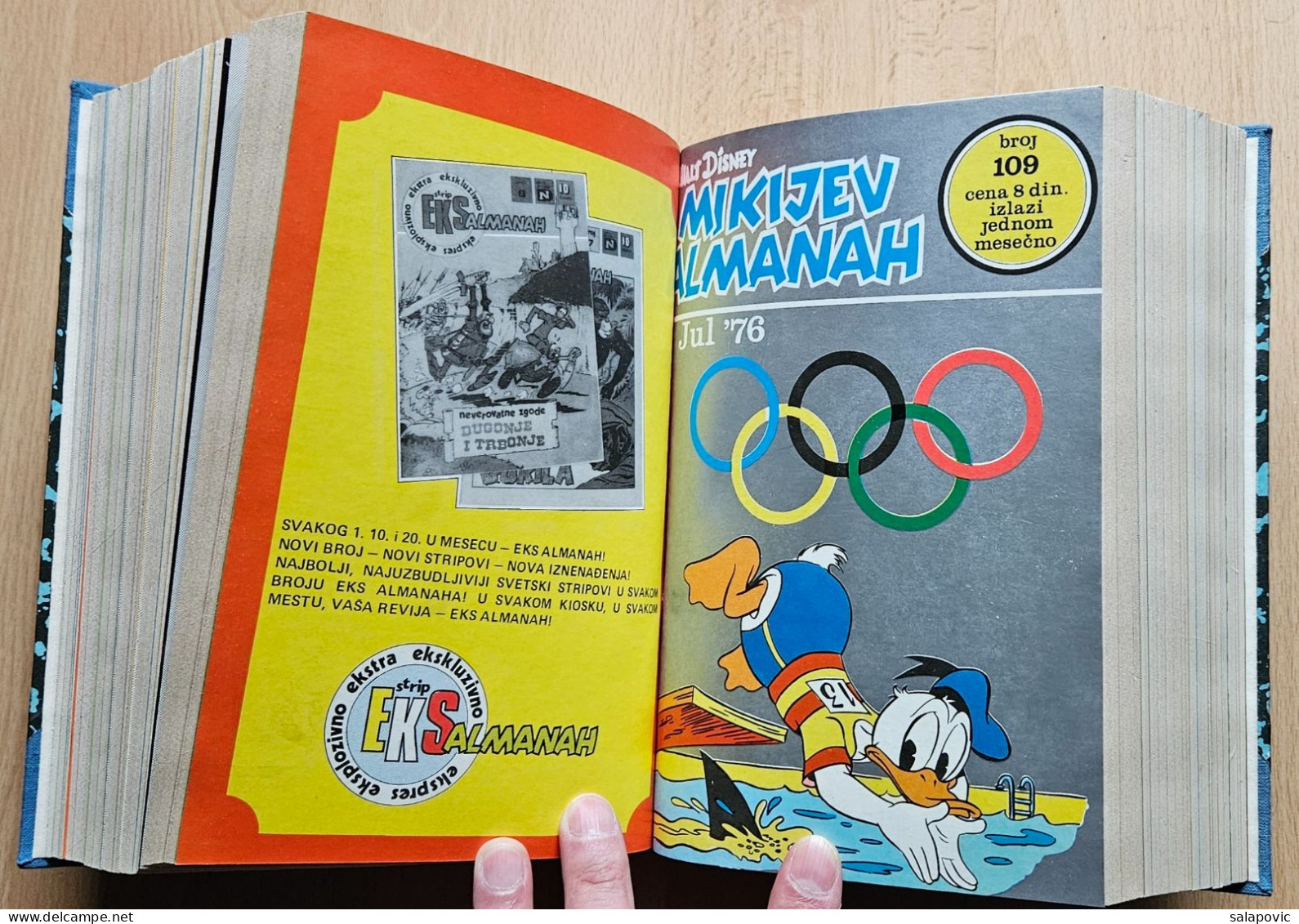 MIKIJEV ALMANAH 12 numbers bound 103 - 114, Vintage Comic Book Yugoslavia Yugoslavian Mickey Mouse Disney Comics