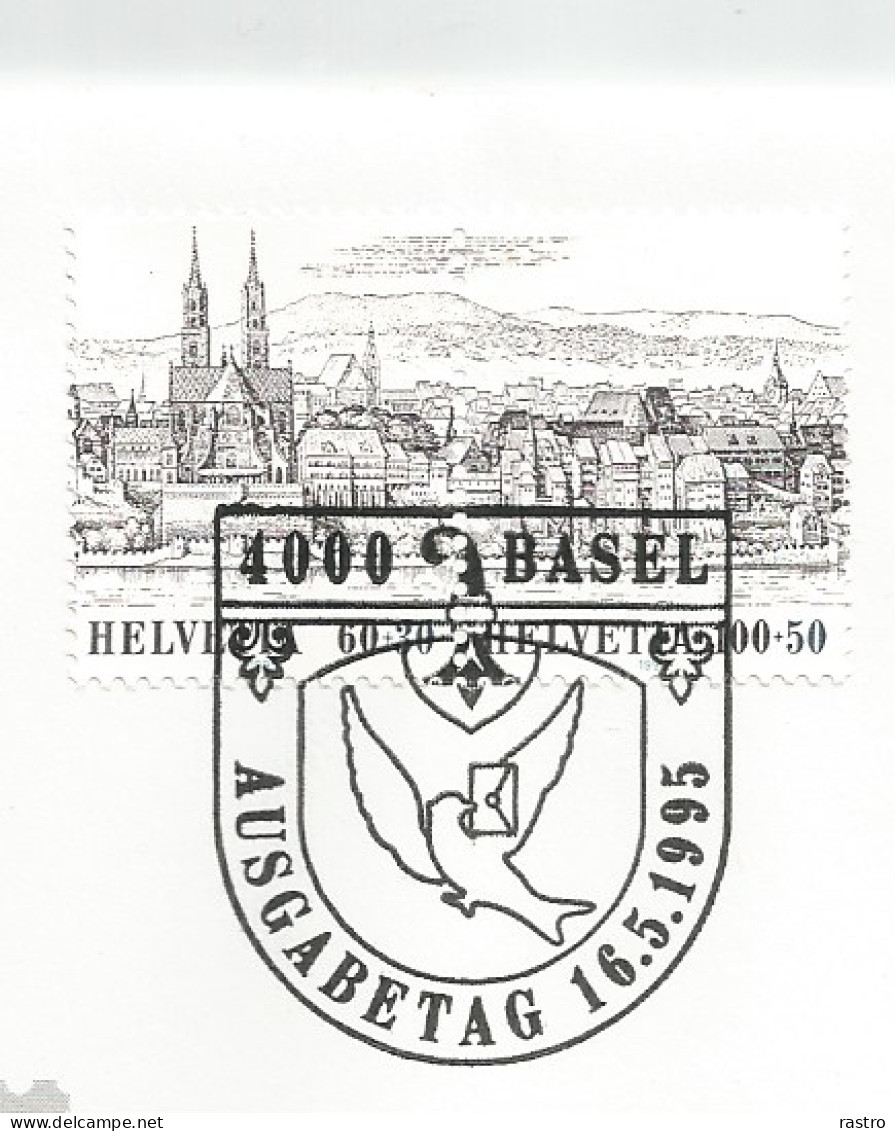 Expo Nat. "Colombe De Bâle 95", Suisse W76 à 78 Découpés Du Bloc Sur Lettre Reco Vers Bâle - Expositions Philatéliques