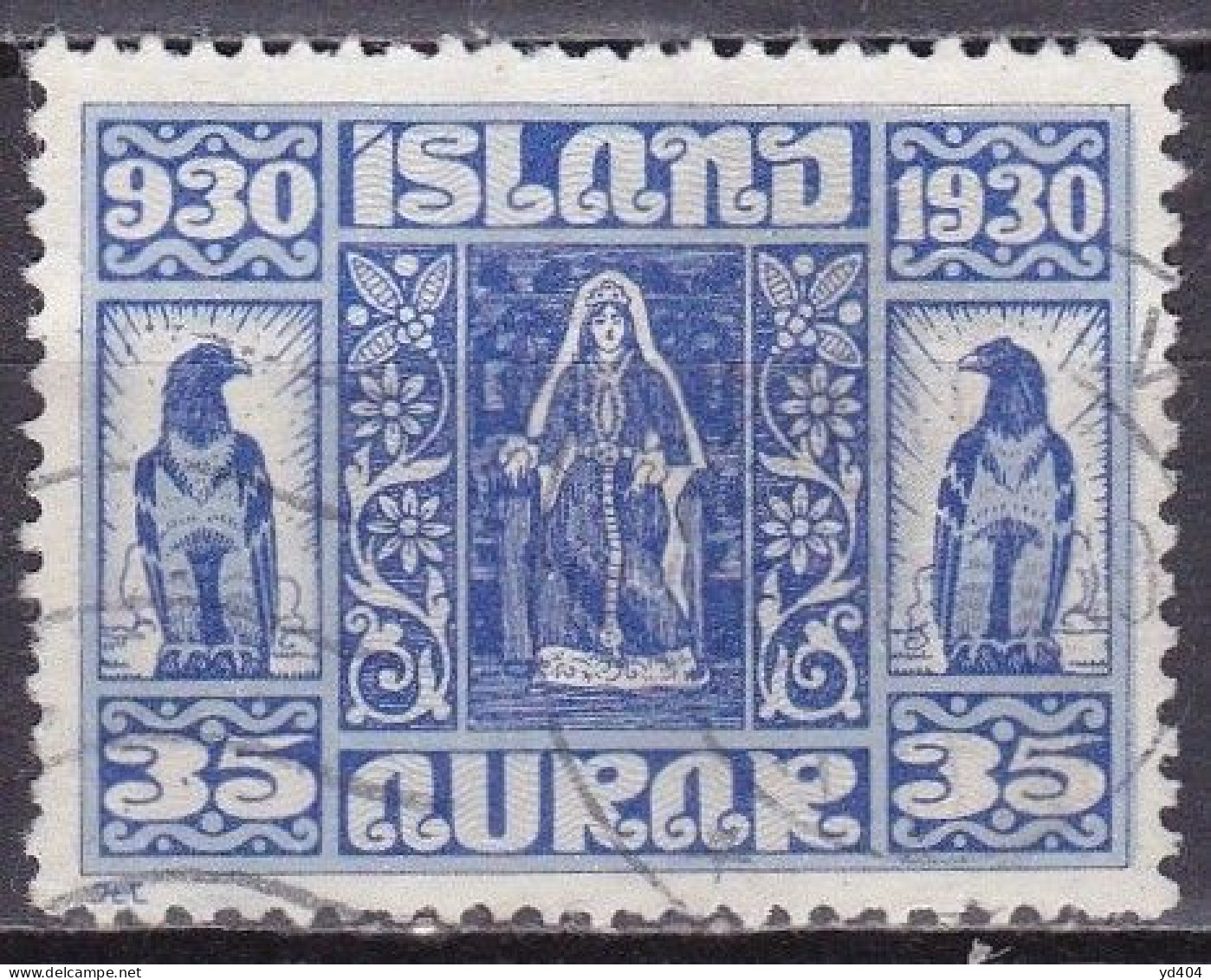 IS020I – ISLANDE – ICELAND – 1930 – MILLENARY OF THE ALTHING – SG # 166 USED 15 € - Gebruikt