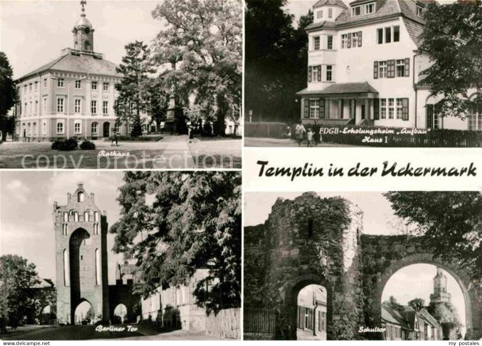 72633370 Templin Rathaus Erholungsheim Aufbau Schultor Berliner Tor Templin - Templin