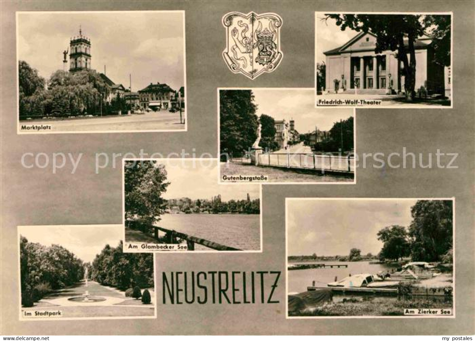 72633318 Neustrelitz Marktplatz Friedrich Wolf Theater Gutenbergstrasse Glambeck - Neustrelitz