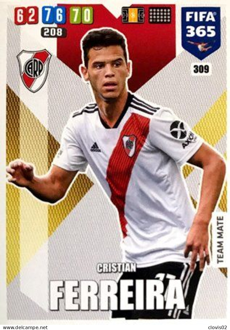 309 Cristian Ferreira - CA River Plate - Carte Panini FIFA 365 2020 Adrenalyn XL Trading Cards - Trading Cards