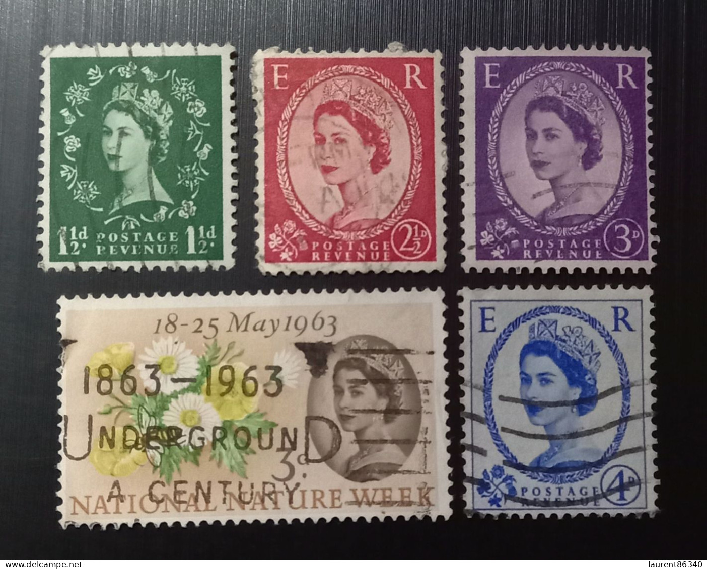 Grande Bretagne 1952 -1954 Queen Elizabeth II & 1963 National Nature Week Gravure: Printed By Harrison - Used Stamps