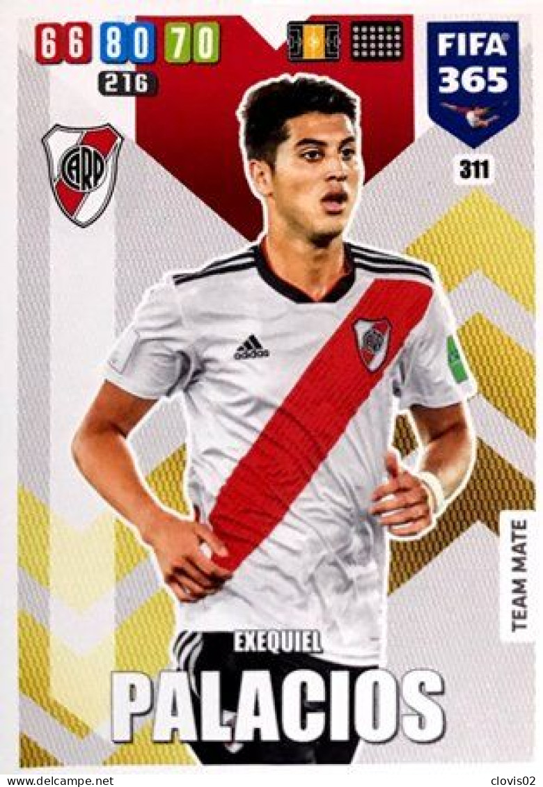 311 Exequiel Palacios - CA River Plate - Carte Panini FIFA 365 2020 Adrenalyn XL Trading Cards - Trading Cards