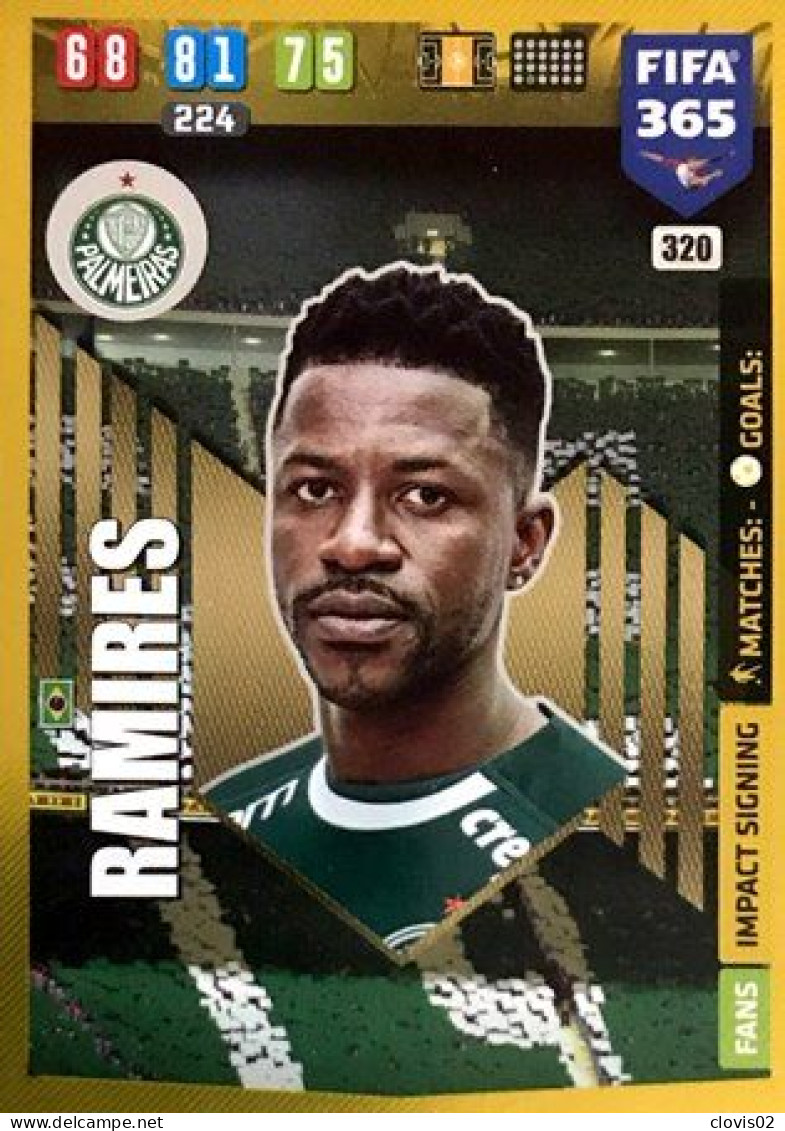 320 Ramires - Palmeiras - Carte Panini FIFA 365 2020 Adrenalyn XL Trading Cards - Trading Cards