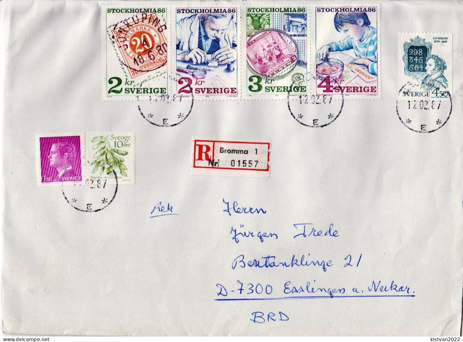 Postal History: Sweden R Cover - Briefe U. Dokumente