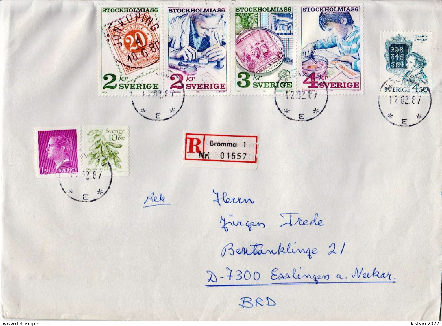 Postal History: Sweden R Cover - Covers & Documents