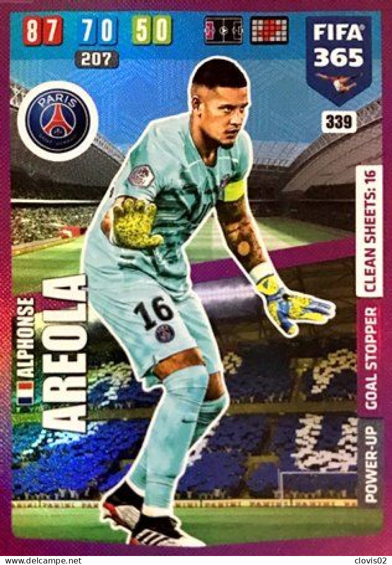 339 Alphonse Areola - Paris Saint-Germain - Carte Panini FIFA 365 2020 Adrenalyn XL Trading Cards - Trading Cards