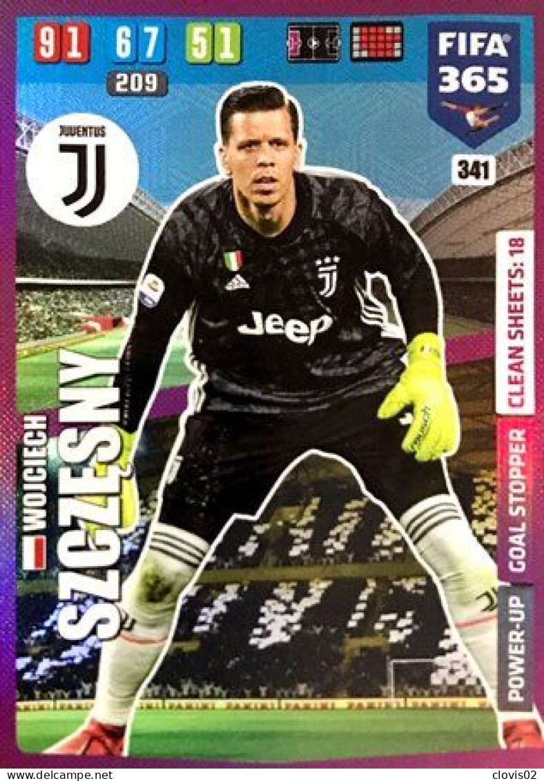 341 Wojciech Szczęsny - Juventus - Carte Panini FIFA 365 2020 Adrenalyn XL Trading Cards - Trading Cards