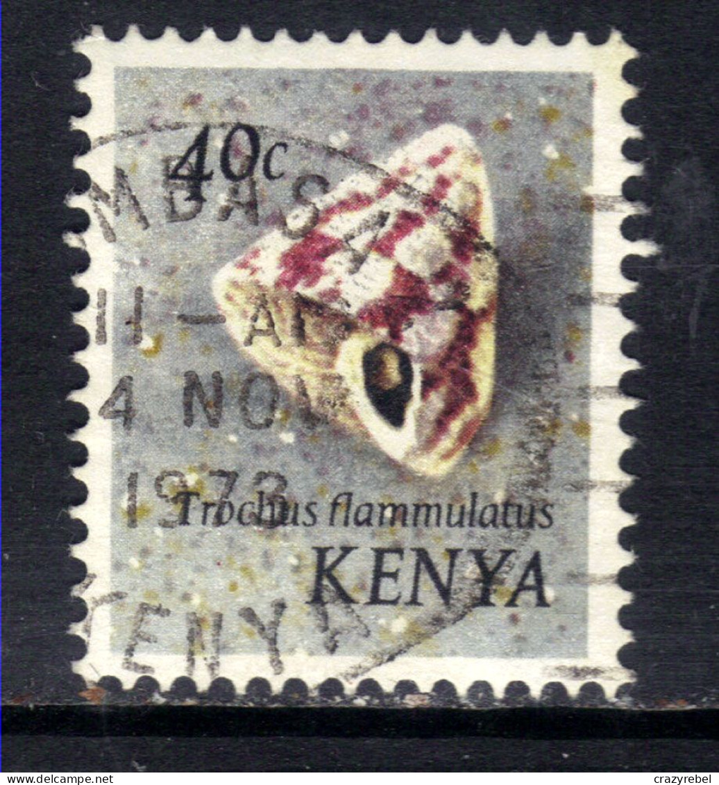 Kenya 1971 - 74 QE2 40ct Shells Trochus Flammulatus Used SG 41 ( F455 ) - Kenya (1963-...)