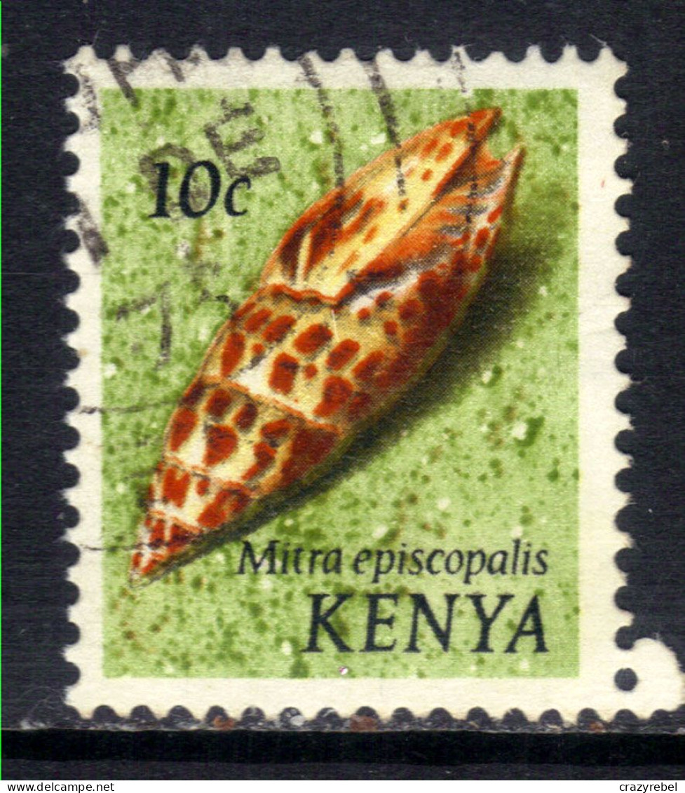 Kenya 1971 - 74 QE2 10ct Shells Mitra Episcopalis Used SG 37 ( F742 ) - Kenya (1963-...)