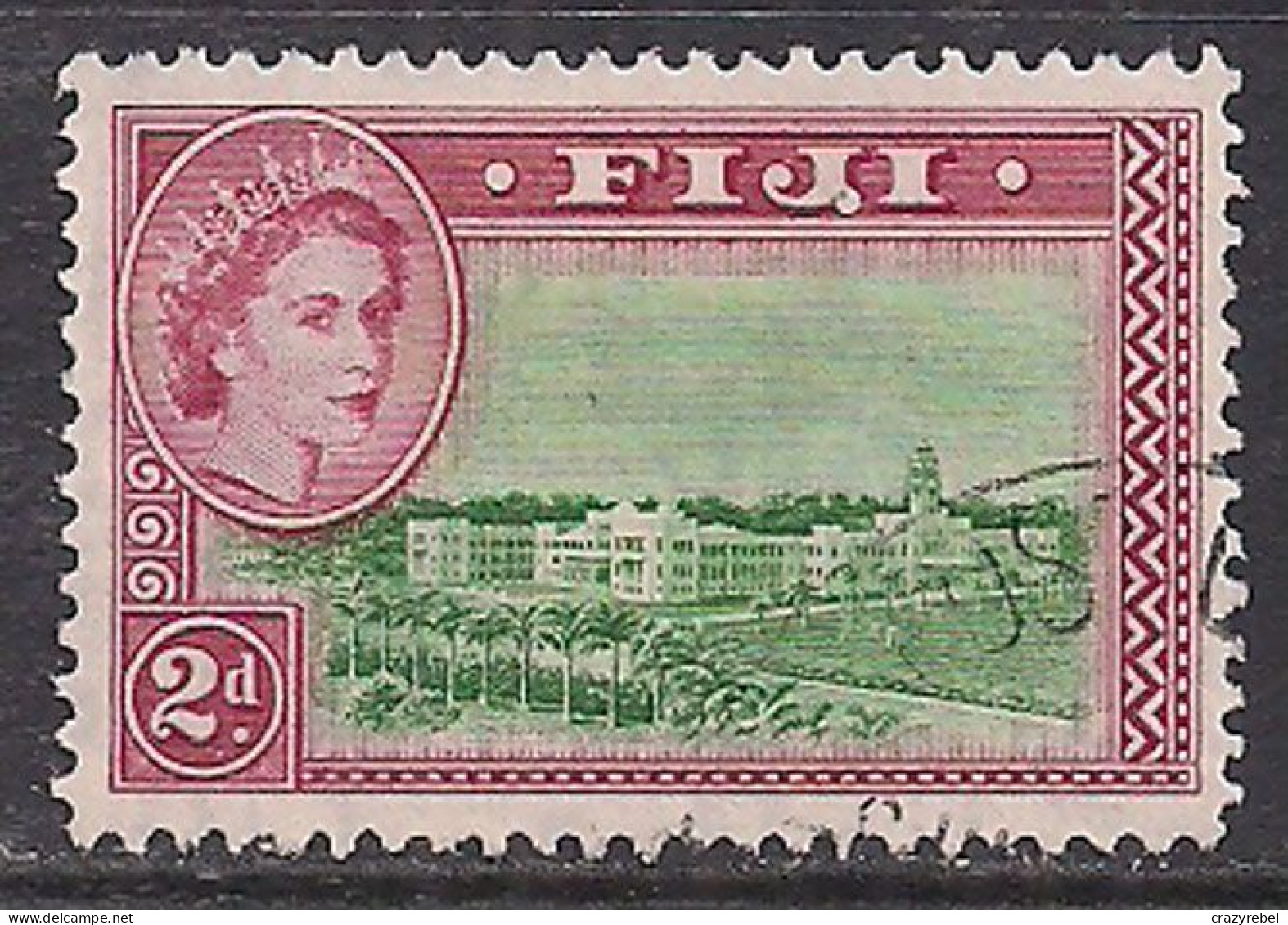 Fiji 1954 - 59 QE2 2d Government Office Used SG 283 ( M1389 ) - Fidschi-Inseln (...-1970)