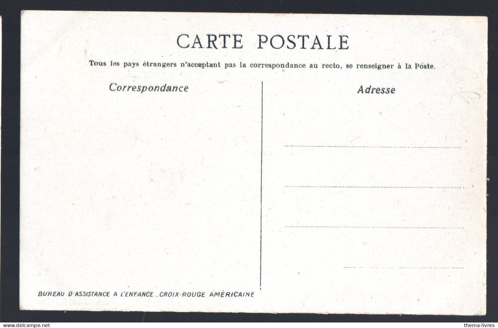 Carte Offerte Pat La CROIX ROUGE AMERICAINE  80000 Bébés Français Périssent Chaque Année...  (PPP46586) - Croix-Rouge